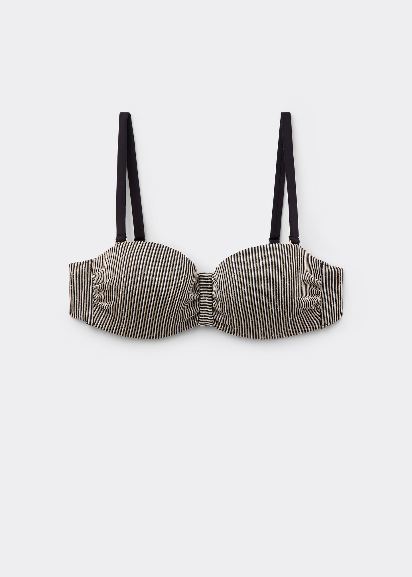 Bandeau Bikini Top Golden Stripes