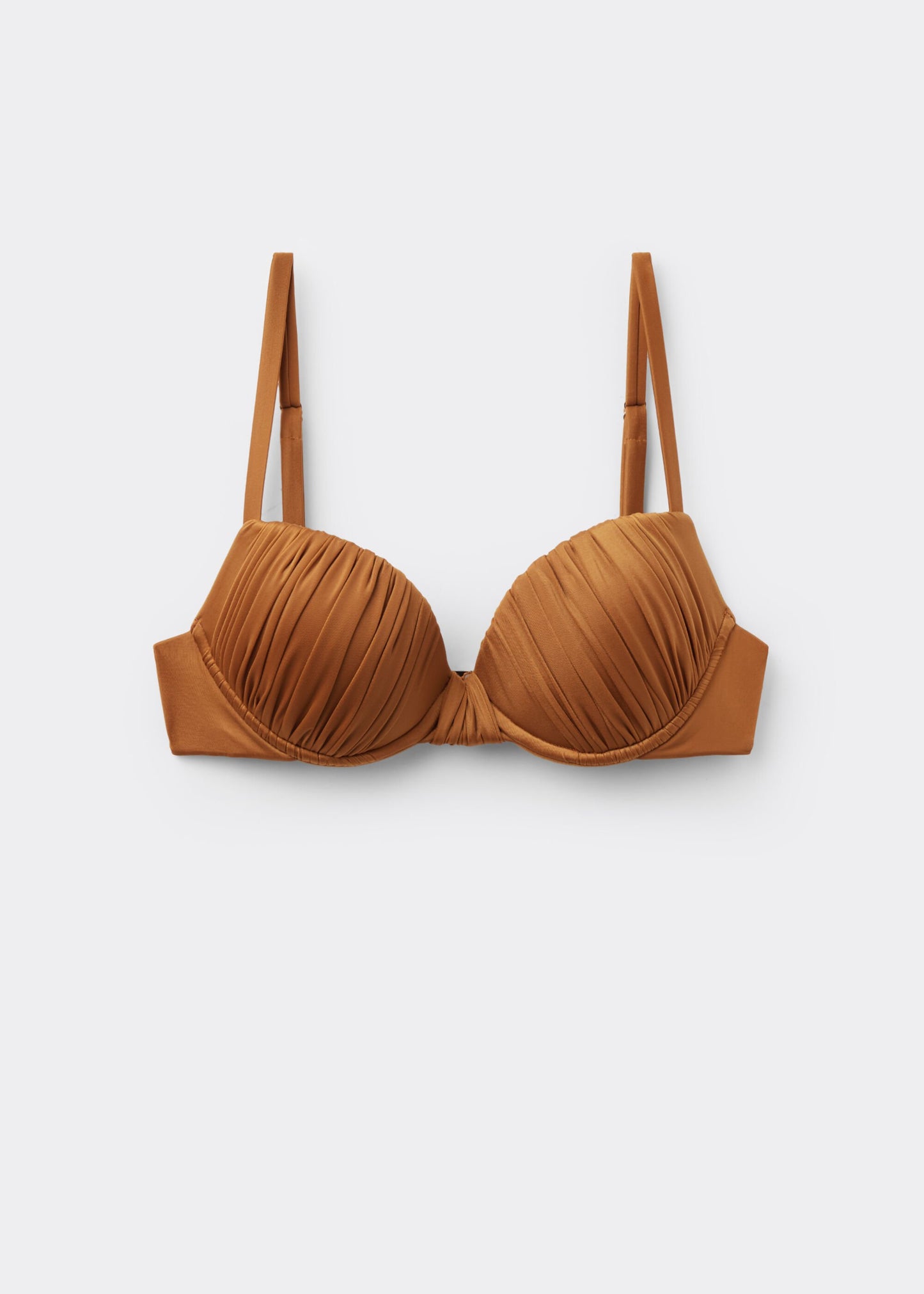 Padded Push-Up Bikini Top Shiny Satin