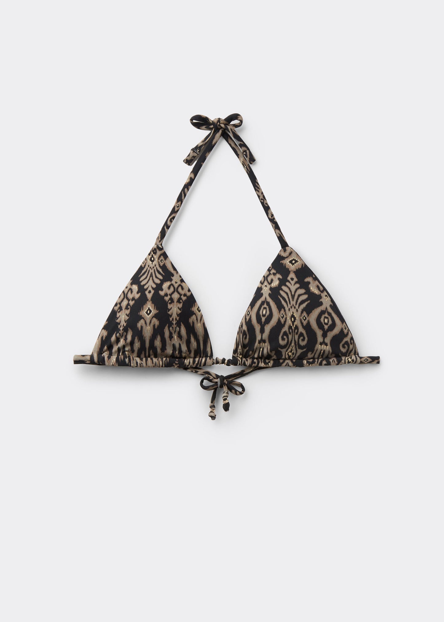 Triangle Bikini Top Golden Ethnic