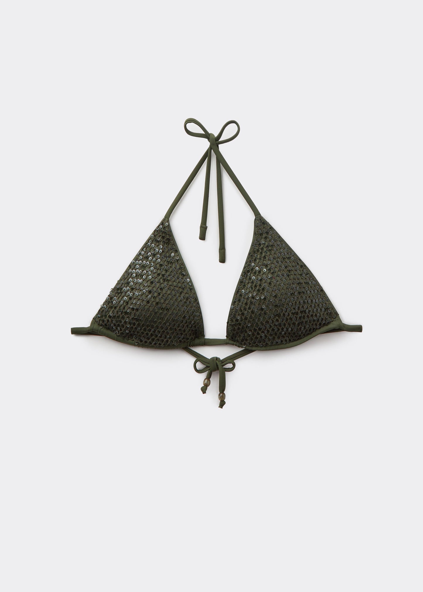 Triangle Bikini Top Sequin Net