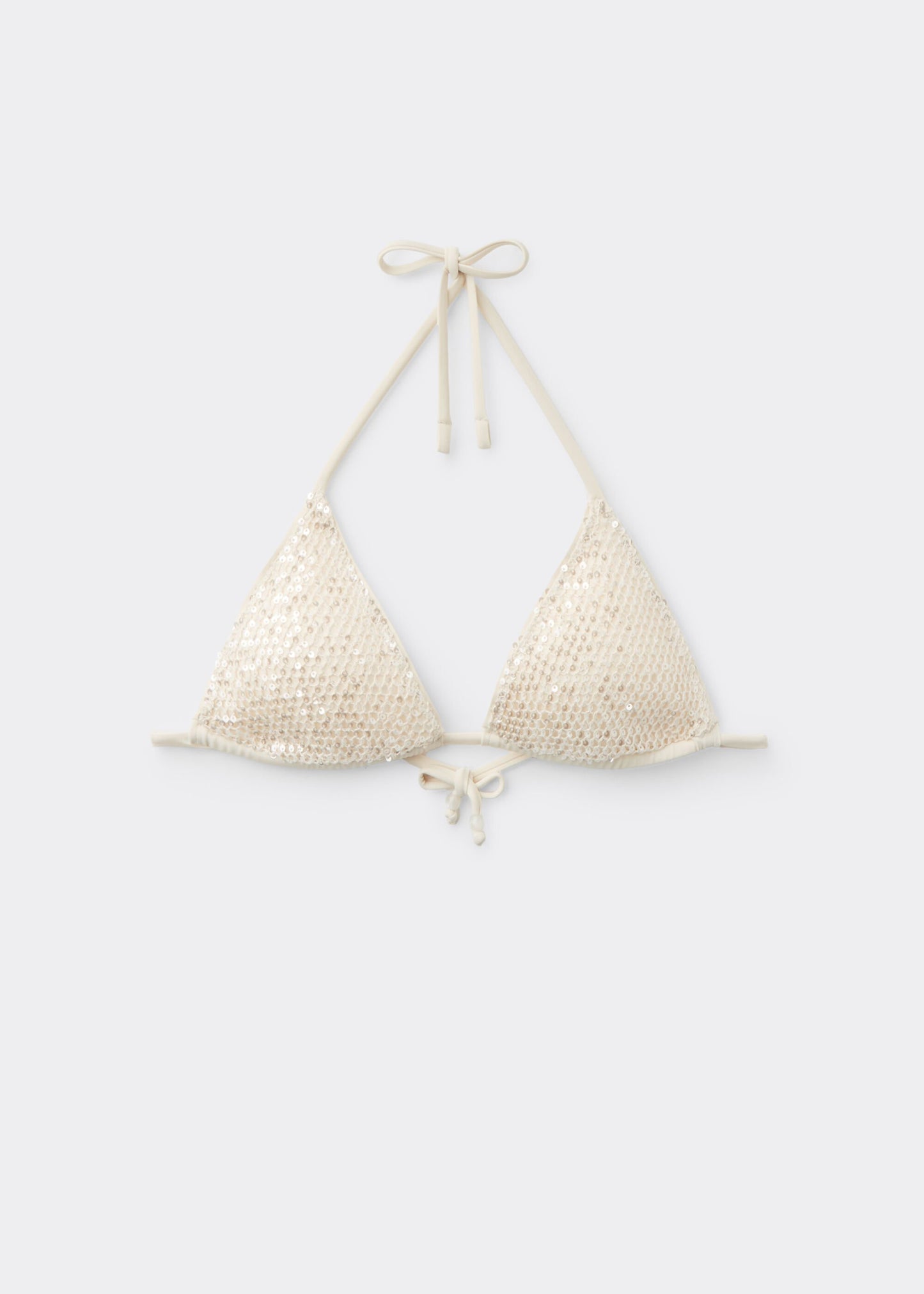 Triangle Bikini Top Sequin Net