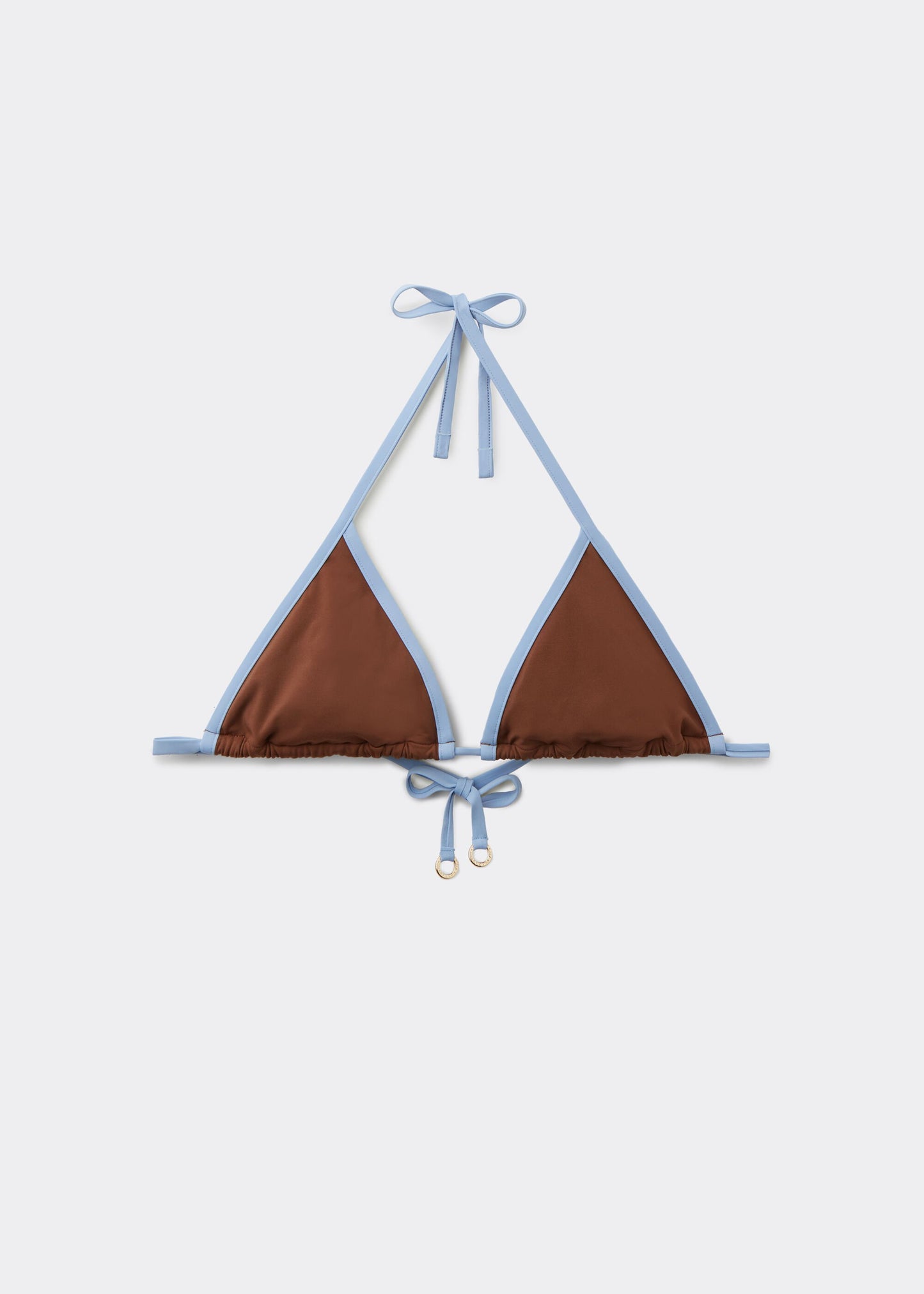 Bicolour Piping Triangle Bikini Top
