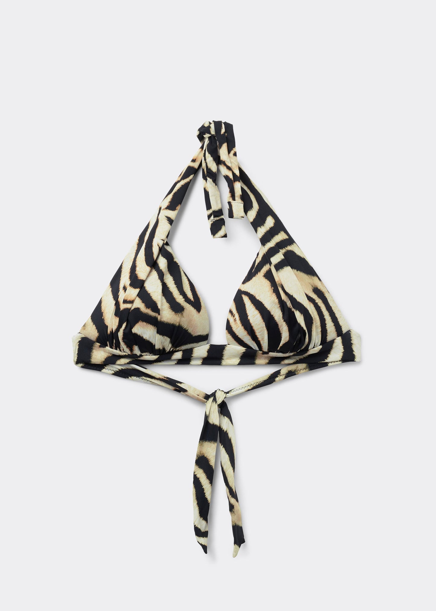 Padded Triangle Bikini Top Savannah Zebra