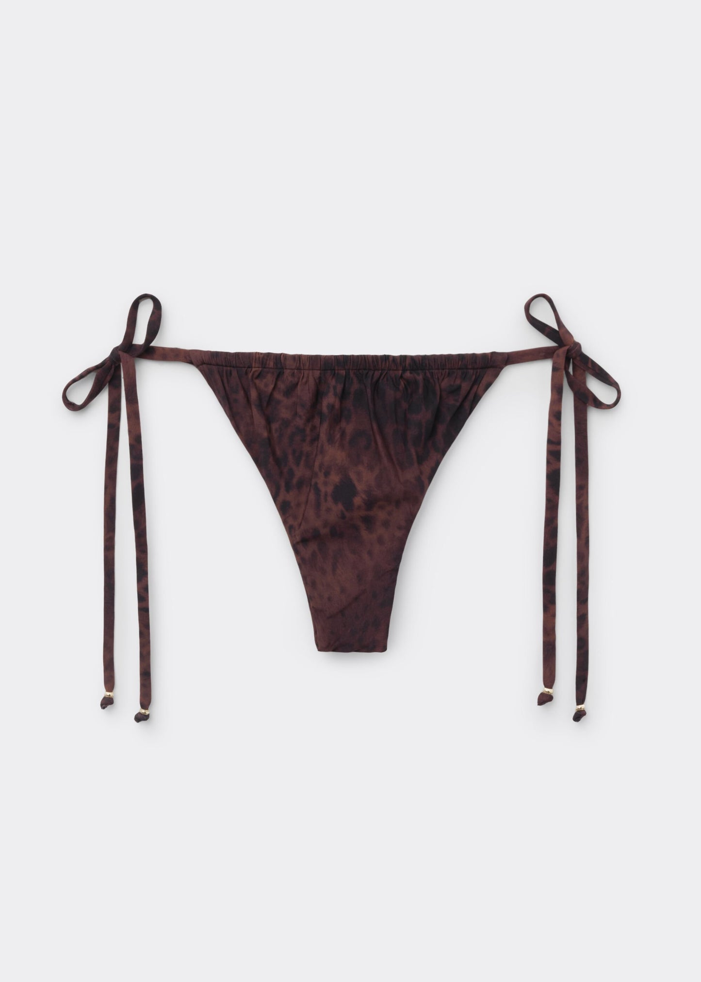Tie Brazilian Bikini Bottoms Dark Animalier