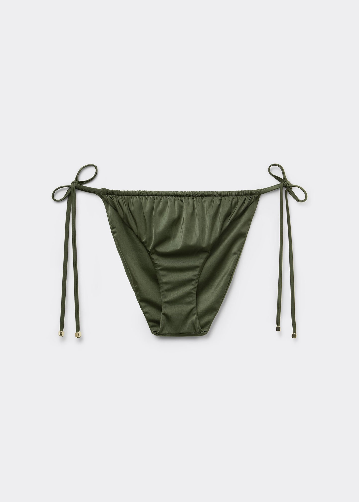 Tie Bikini Bottoms Shiny Satin