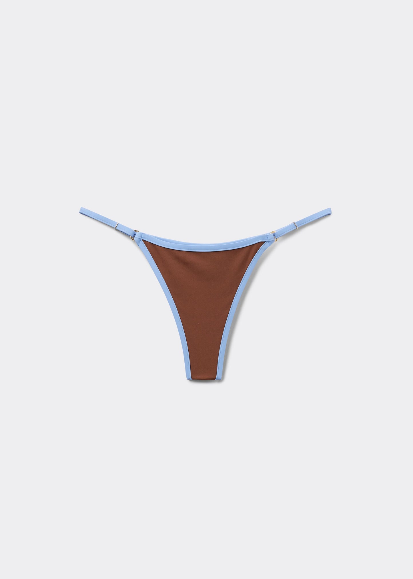 Bicolour Piping Thong Bikini Bottom