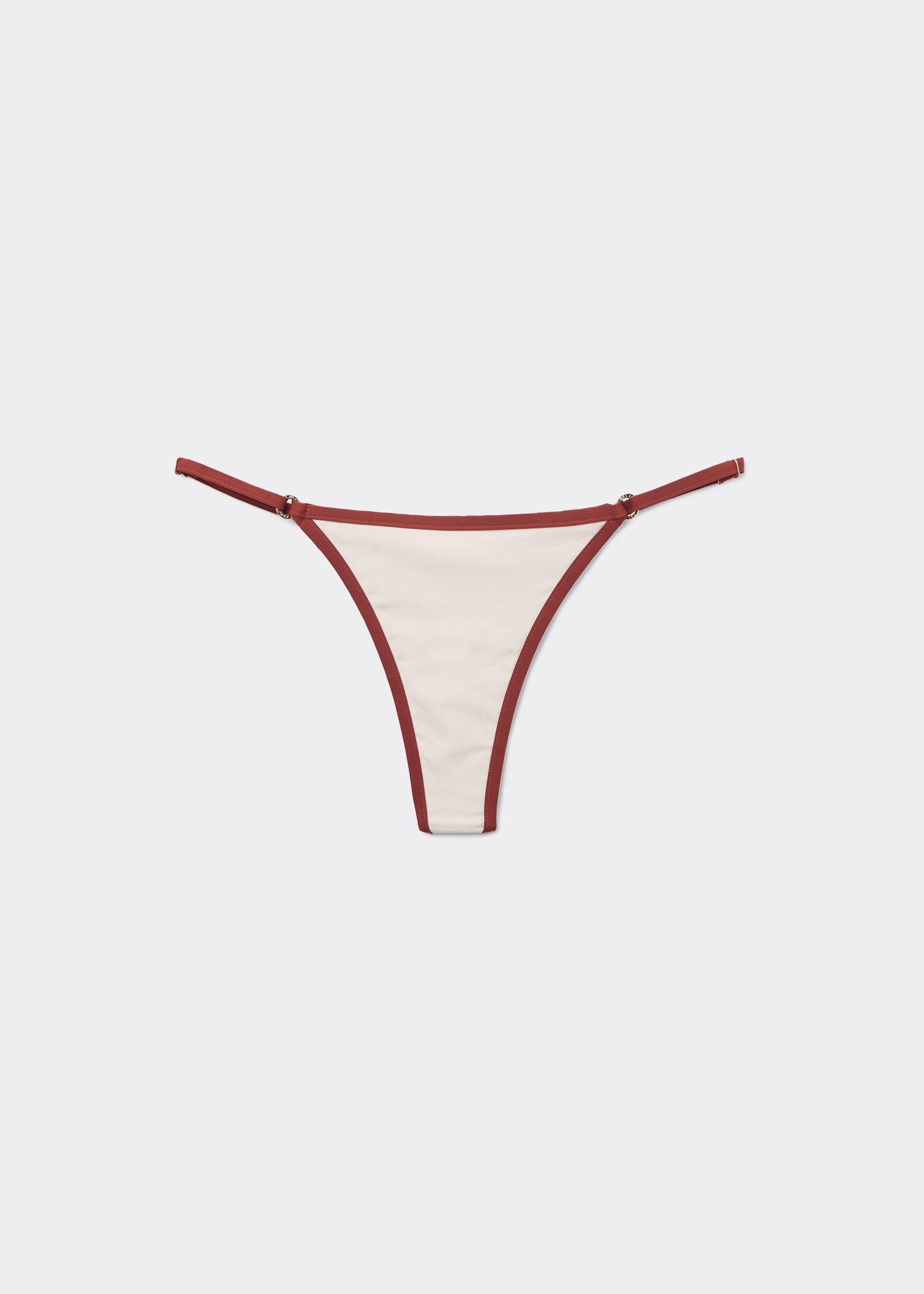 Bicolour Piping Thong Bikini Bottom
