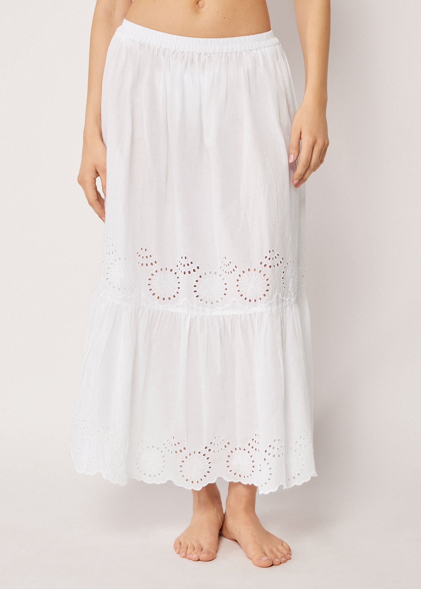 Broderie Anglaise Long Skirt