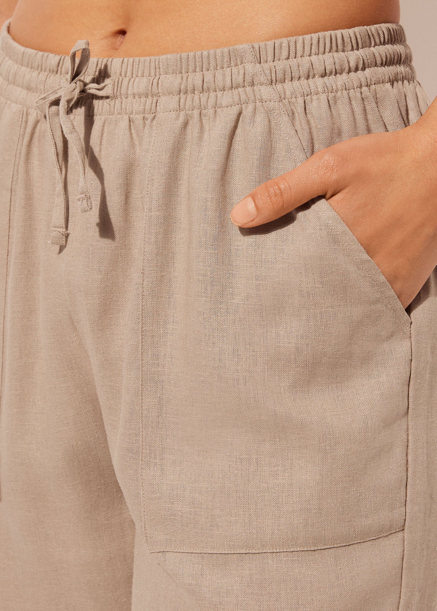 Linen and Viscose Trousers