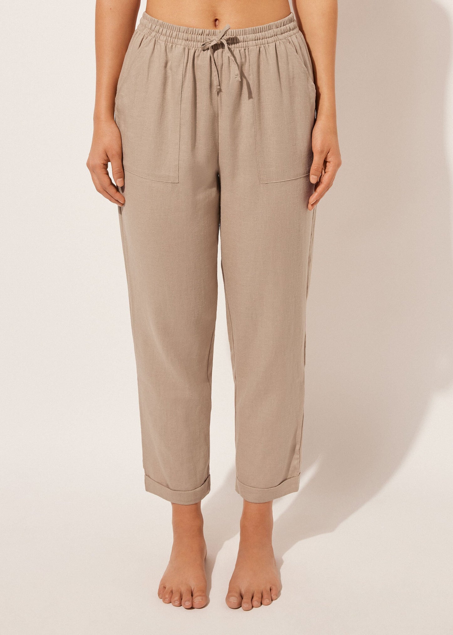 Linen and Viscose Trousers