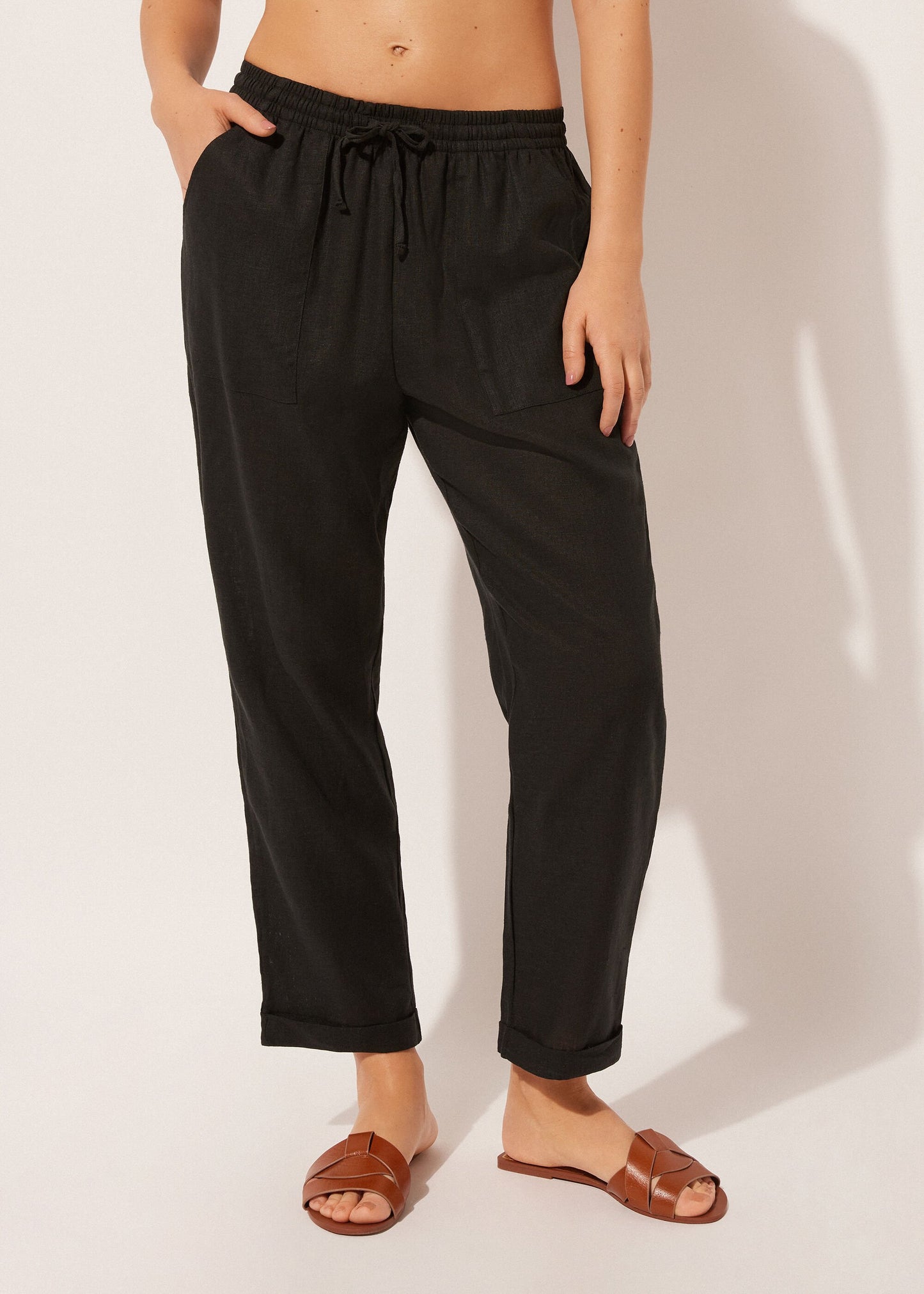 Linen and Viscose Trousers