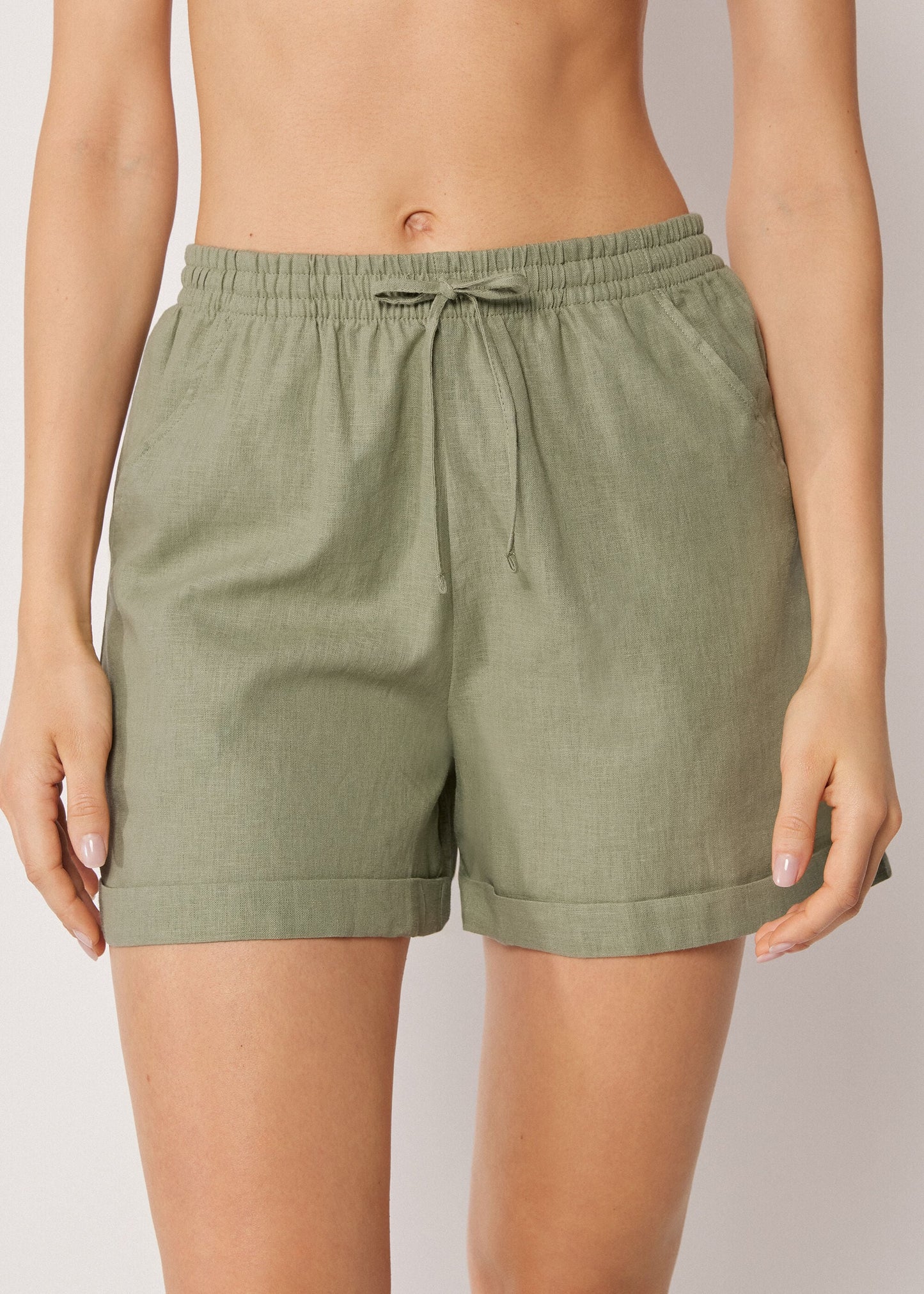 Linen and Viscose Shorts