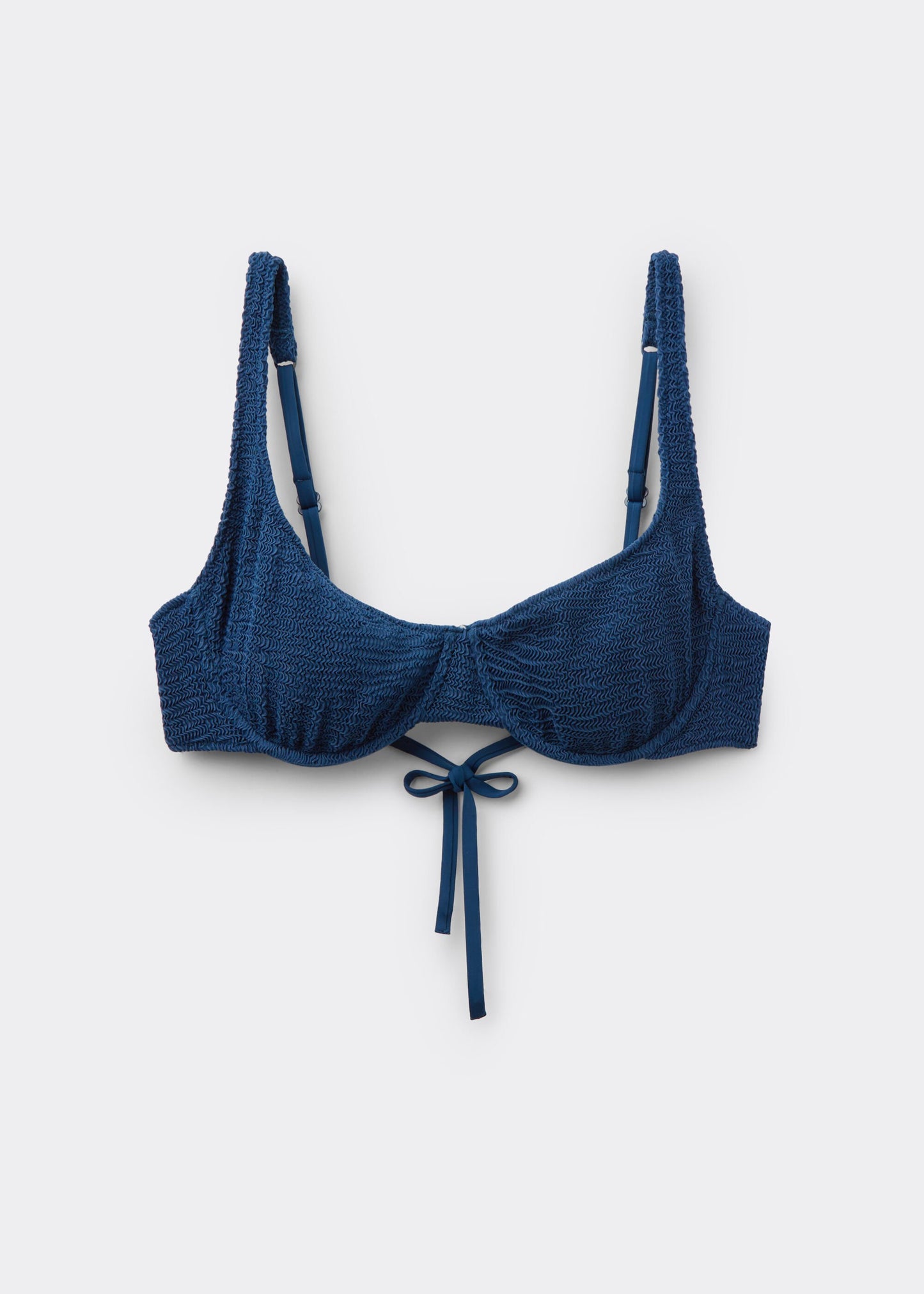 Balconette Bikini Top Crinkle Waves