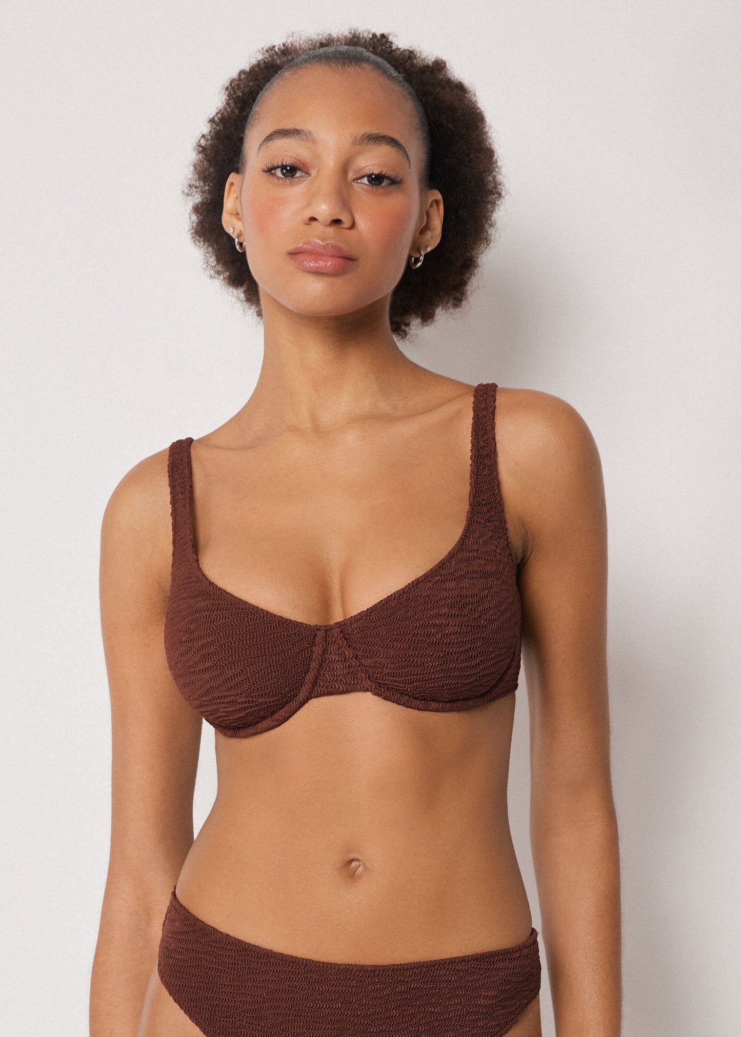 Balconette Bikini Top Crinkle Waves