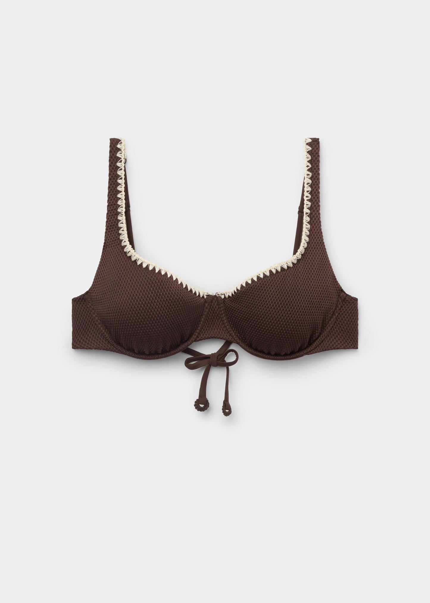 Balconette Bikini Top Bicolor Embroidery