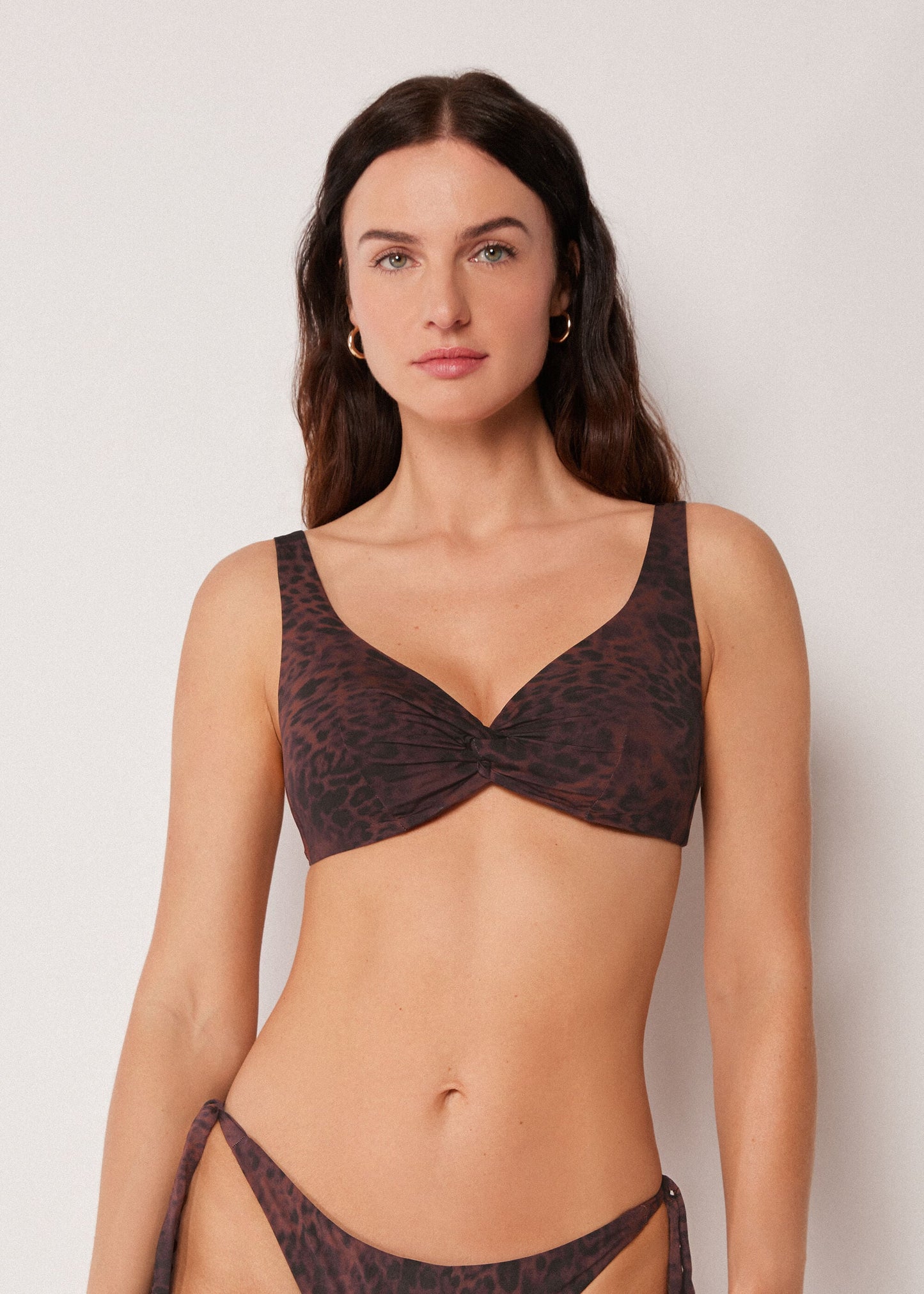 Balconette Bikini Top Dark Animalier