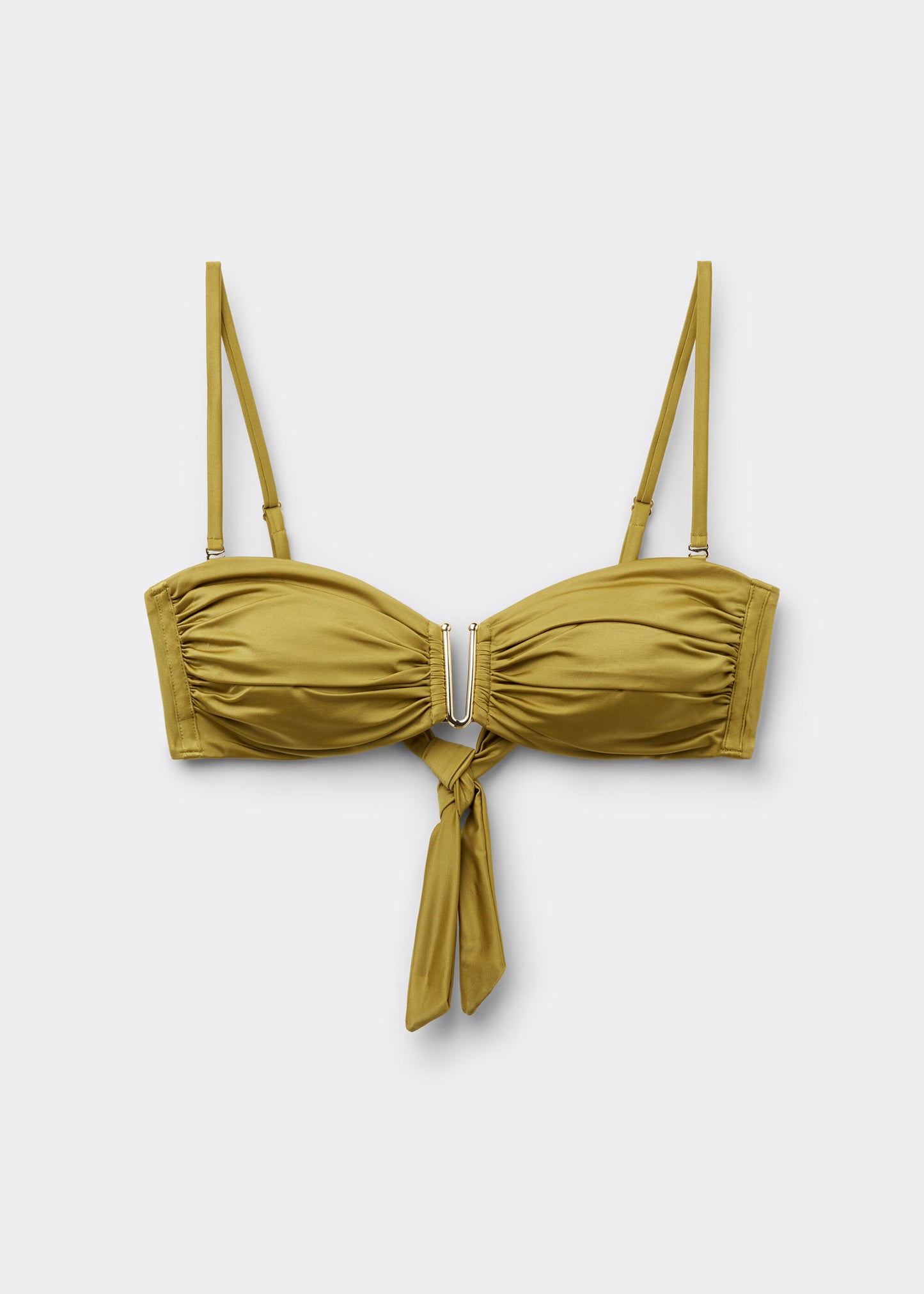 Bandeau Bikini Top Shiny Satin