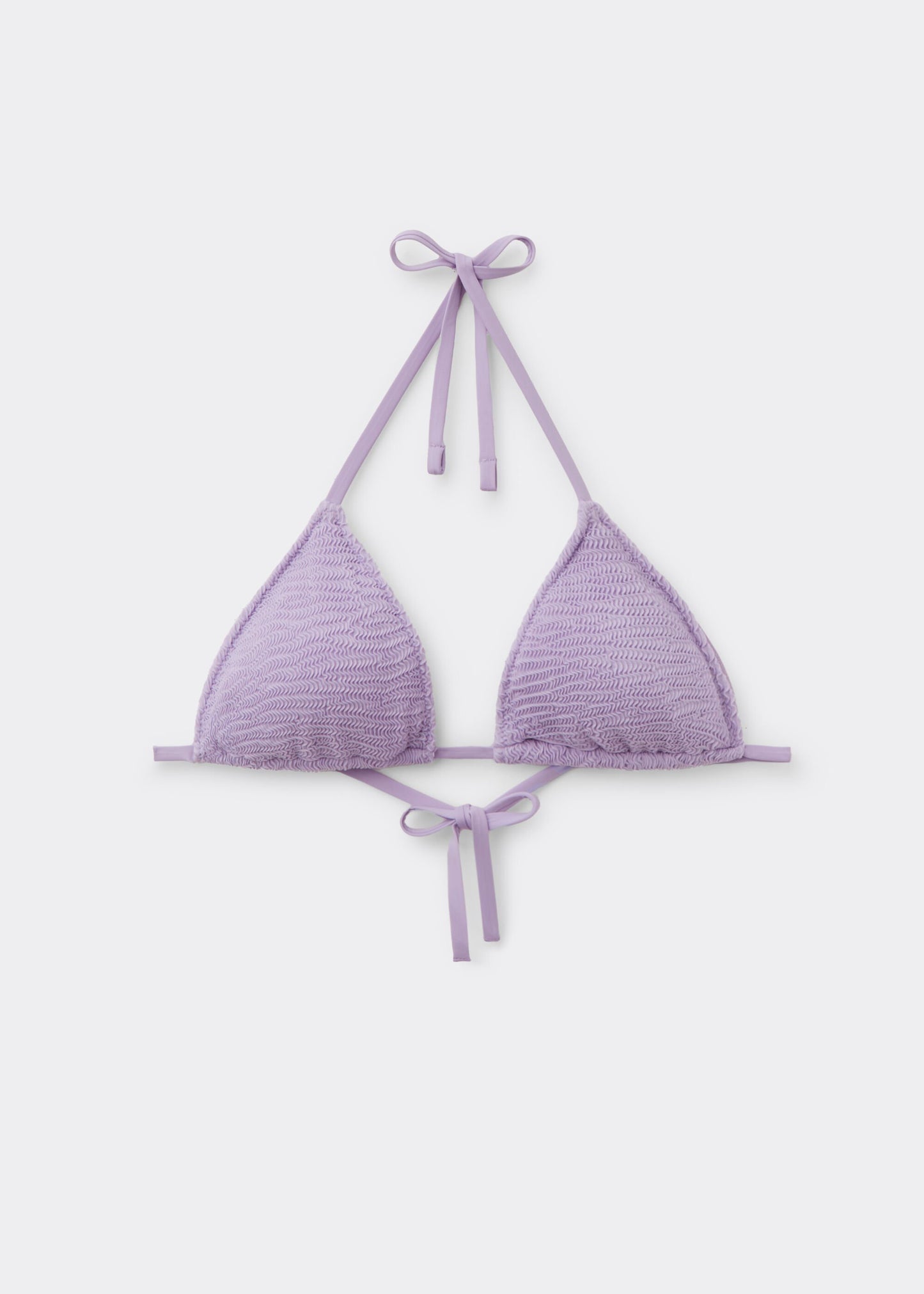Triangle Bikini Top with Removable Padding Crinkle Waves