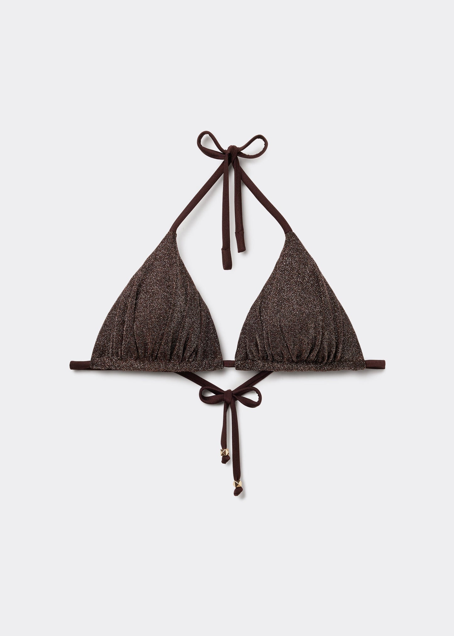 Triangle Bikini Top Brown Glitter
