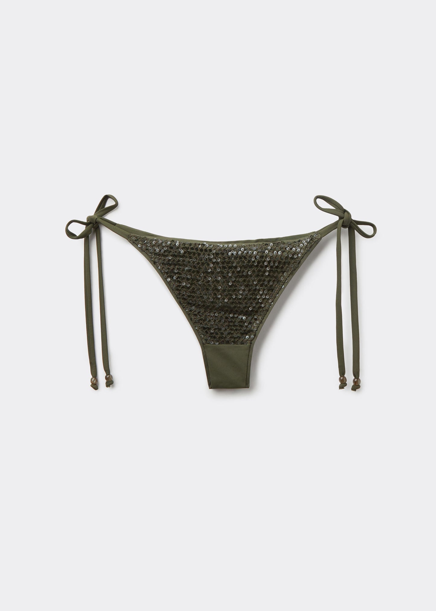 Tie Brazilian Bikini Bottoms Sequin Net