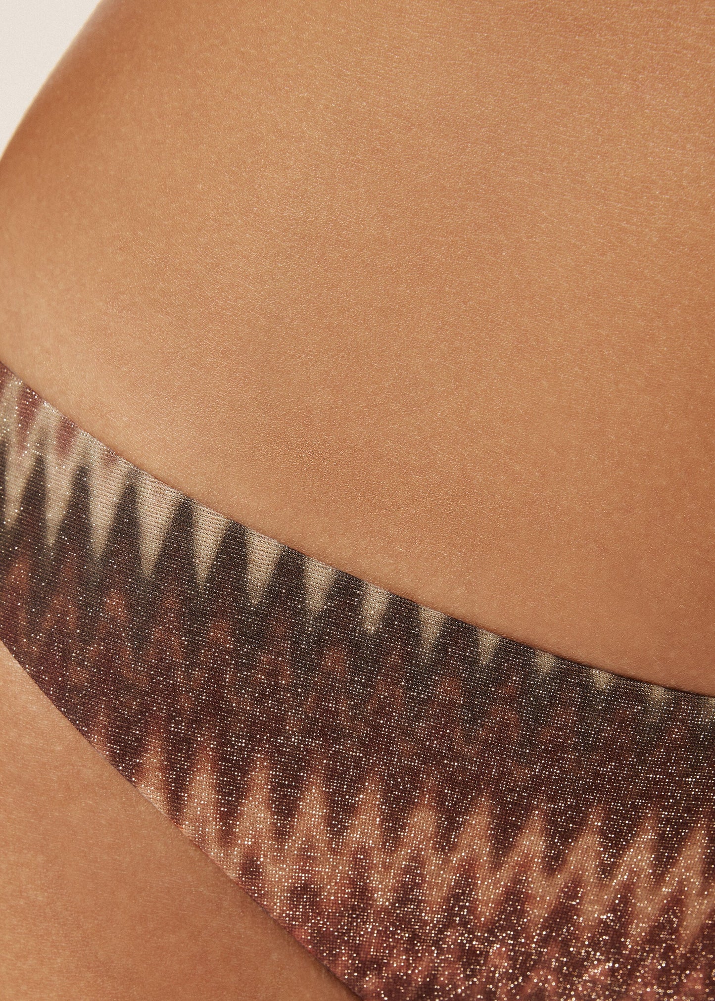 Bikini Bottoms Golden Chevron