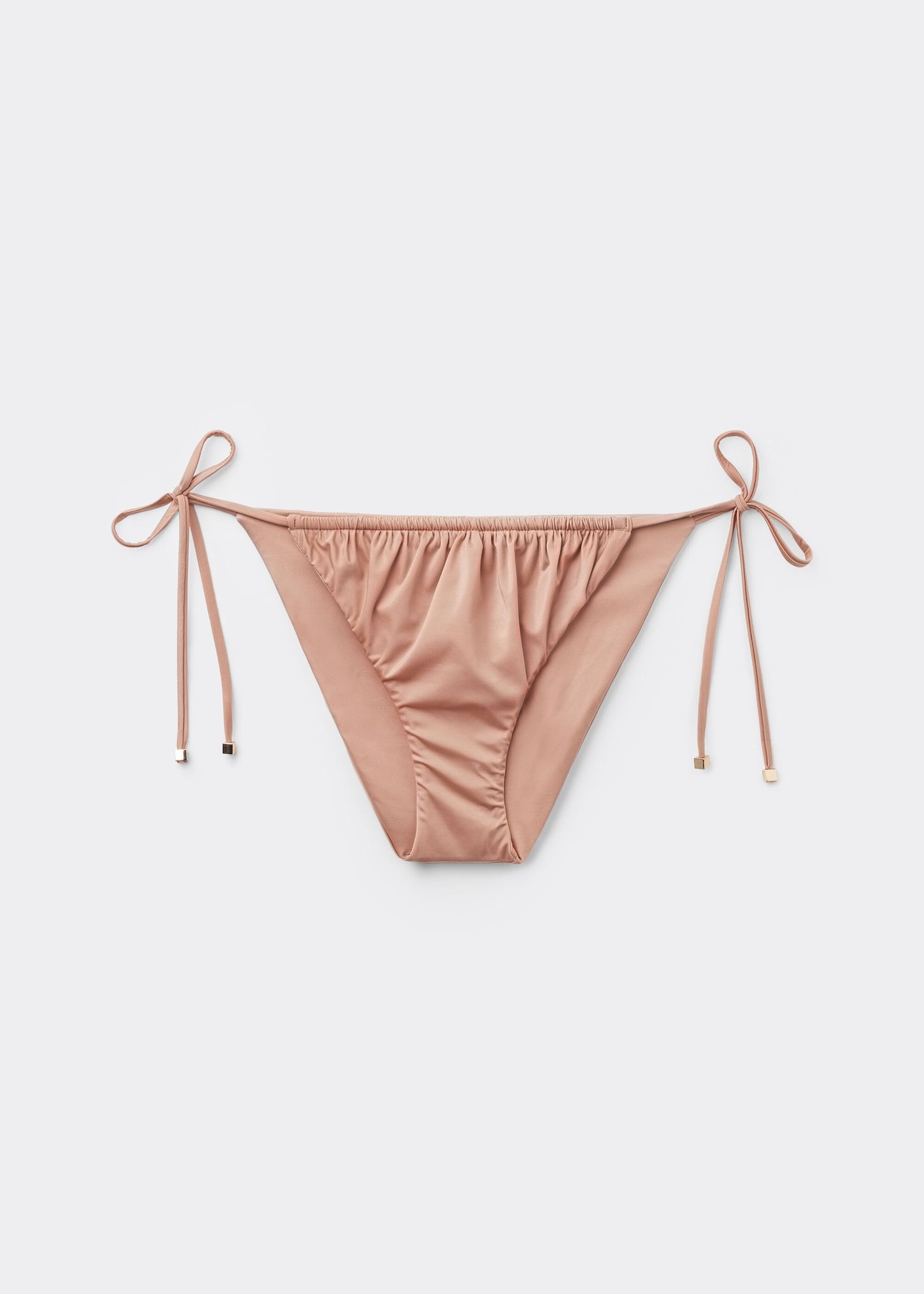 Tie Bikini Bottoms Shiny Satin