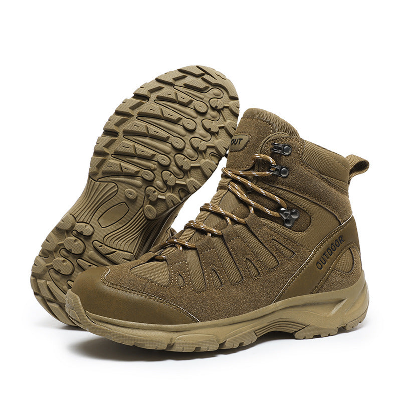 (⏰ Clearance Event 49% OFF) Men's High Top Wide Toe Arch Support Orthopedic Tactical Boots Comfortable Non-slip Durable Hiking Boots