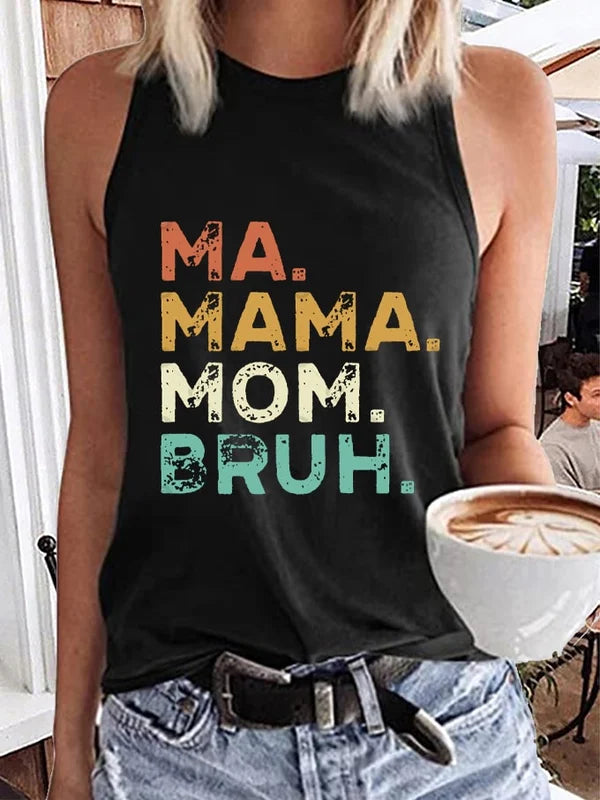 Damen Muttertag Coole Mamas Club Ma Mama Mom Bruh Print Tank Top