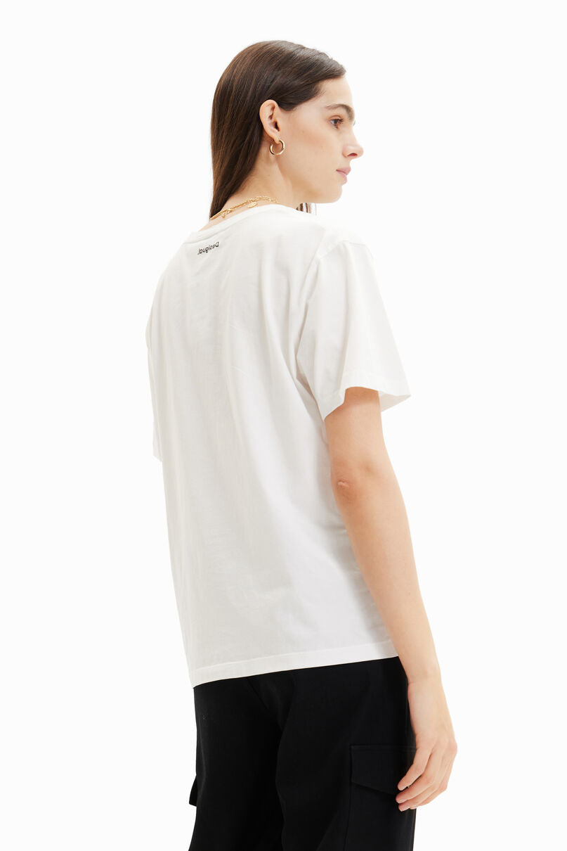 Short-sleeve face T-shirt