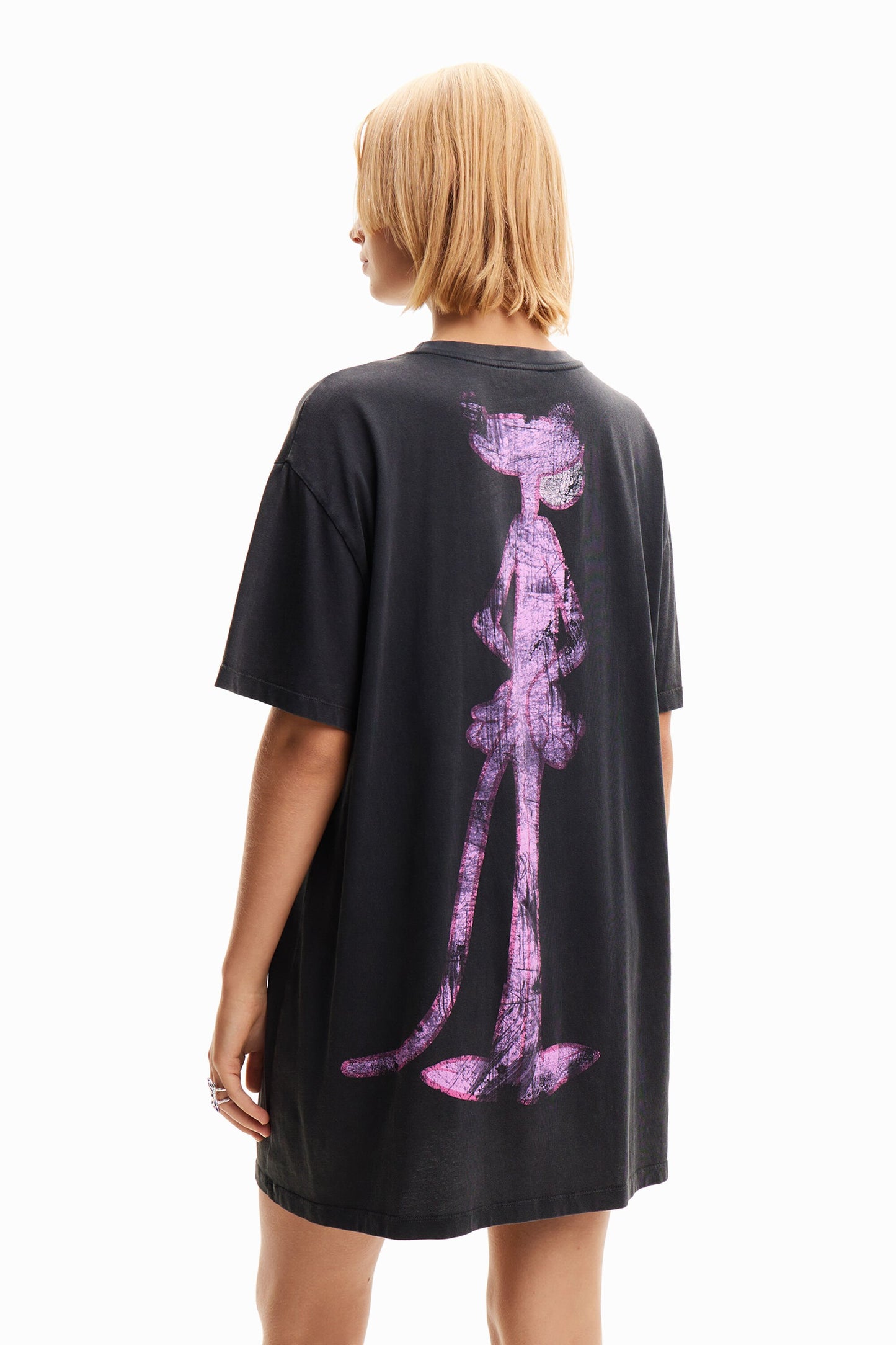 Oversize Pink Panther T-shirt dress