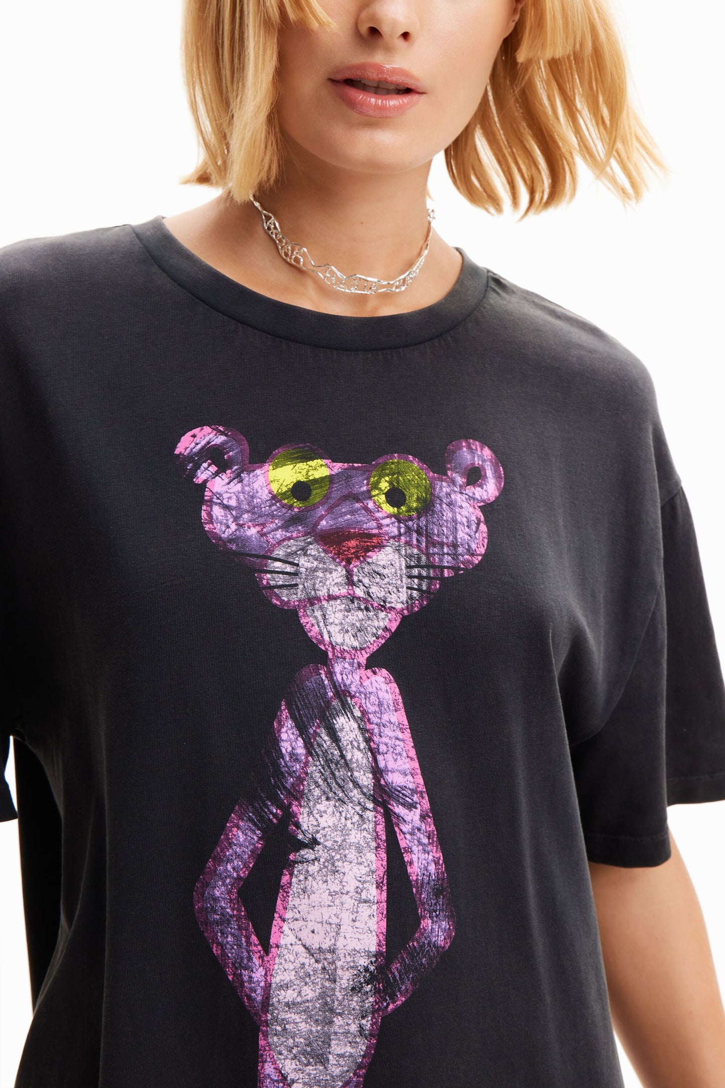 Oversize Pink Panther T-shirt dress