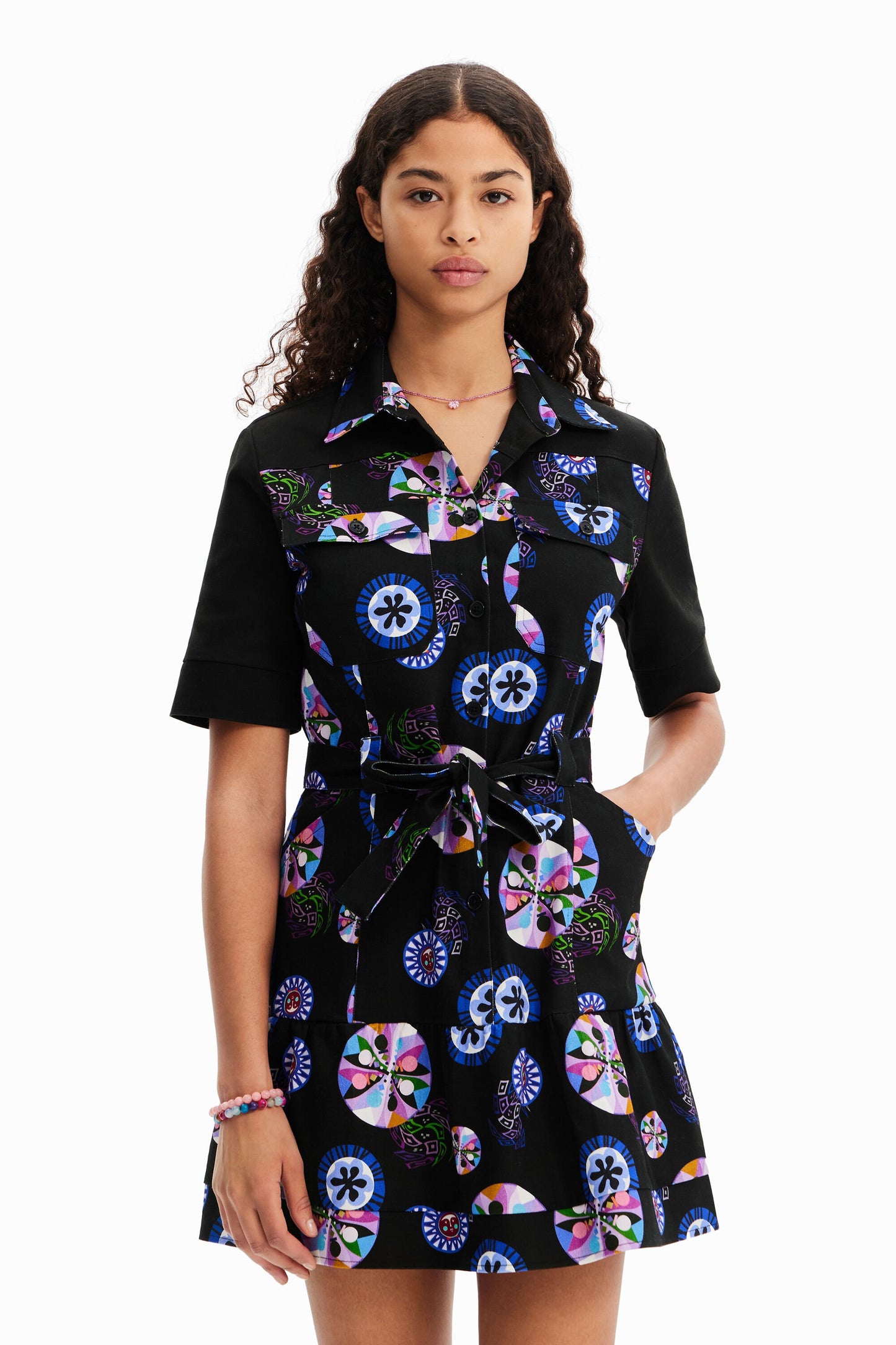Short ball shirt dress