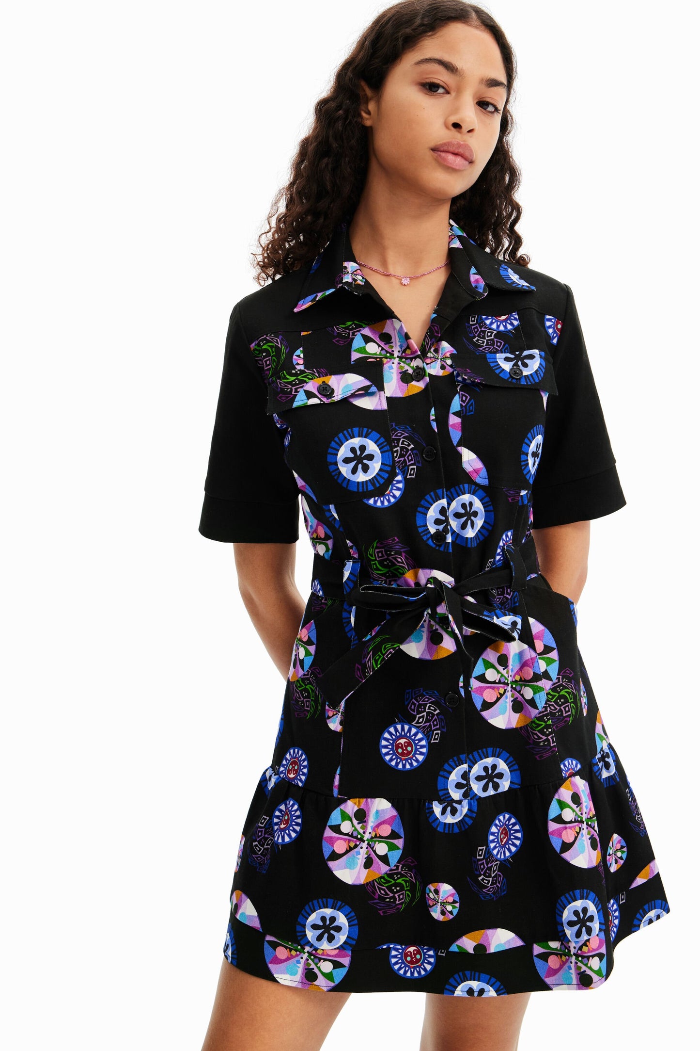 Short ball shirt dress