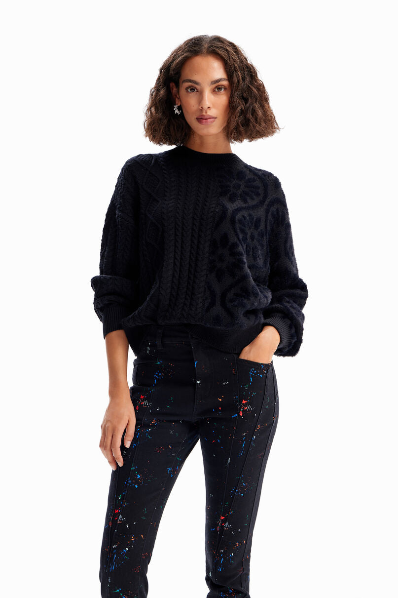 Paint push-up skinny jeans