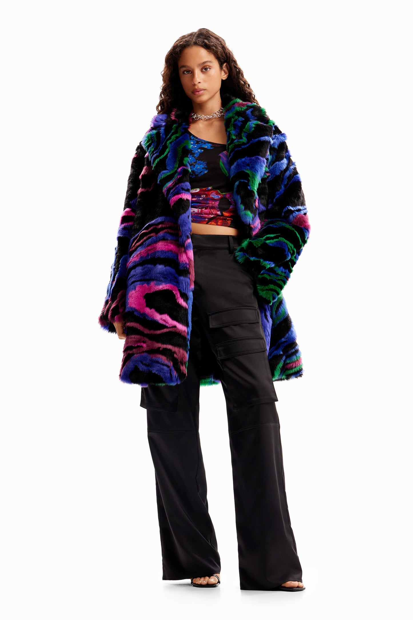 Fur-effect coat