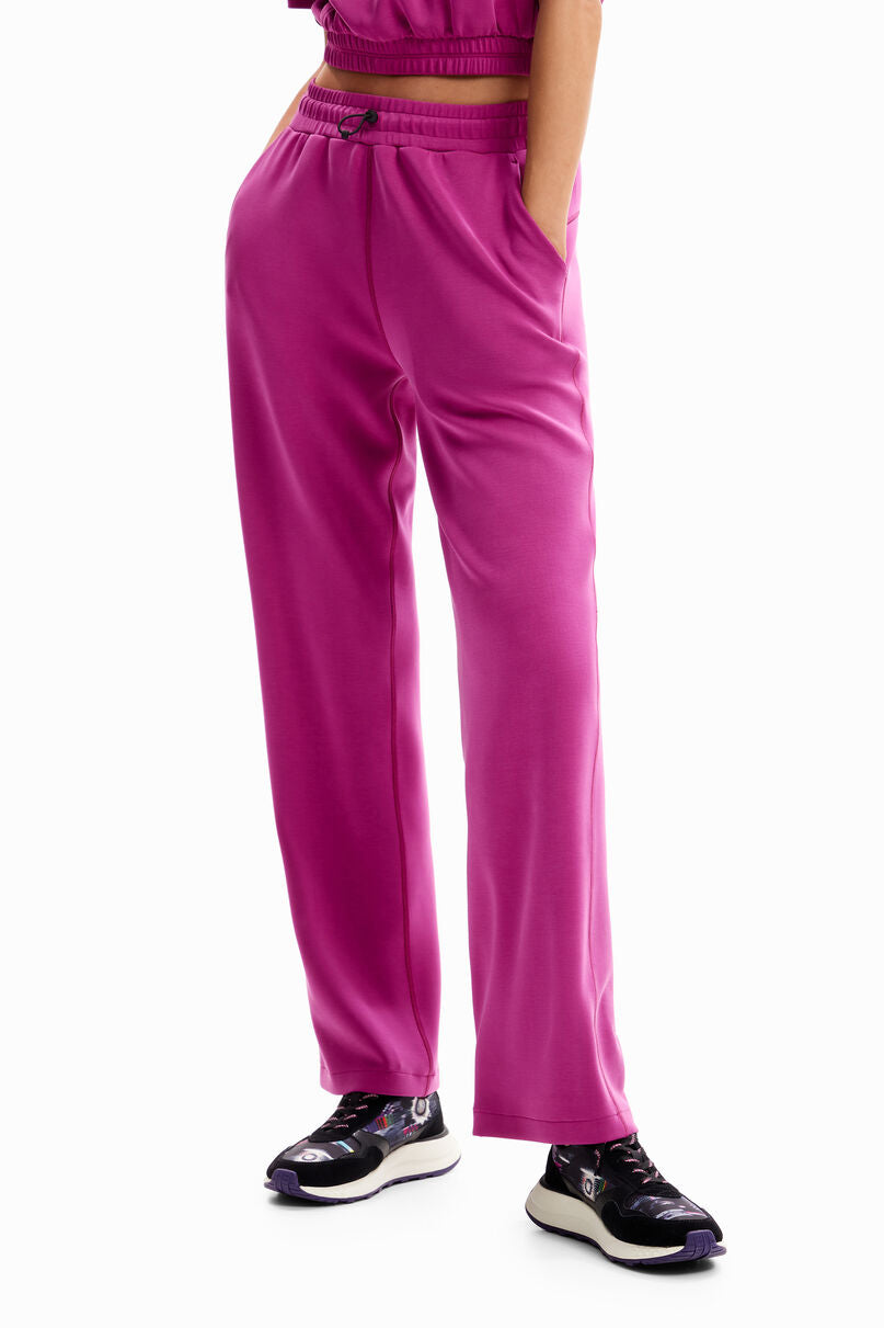 Wide-leg sport trousers