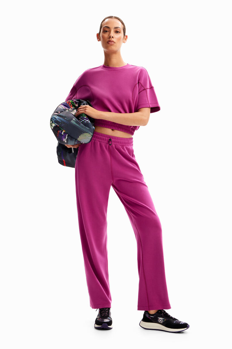 Wide-leg sport trousers