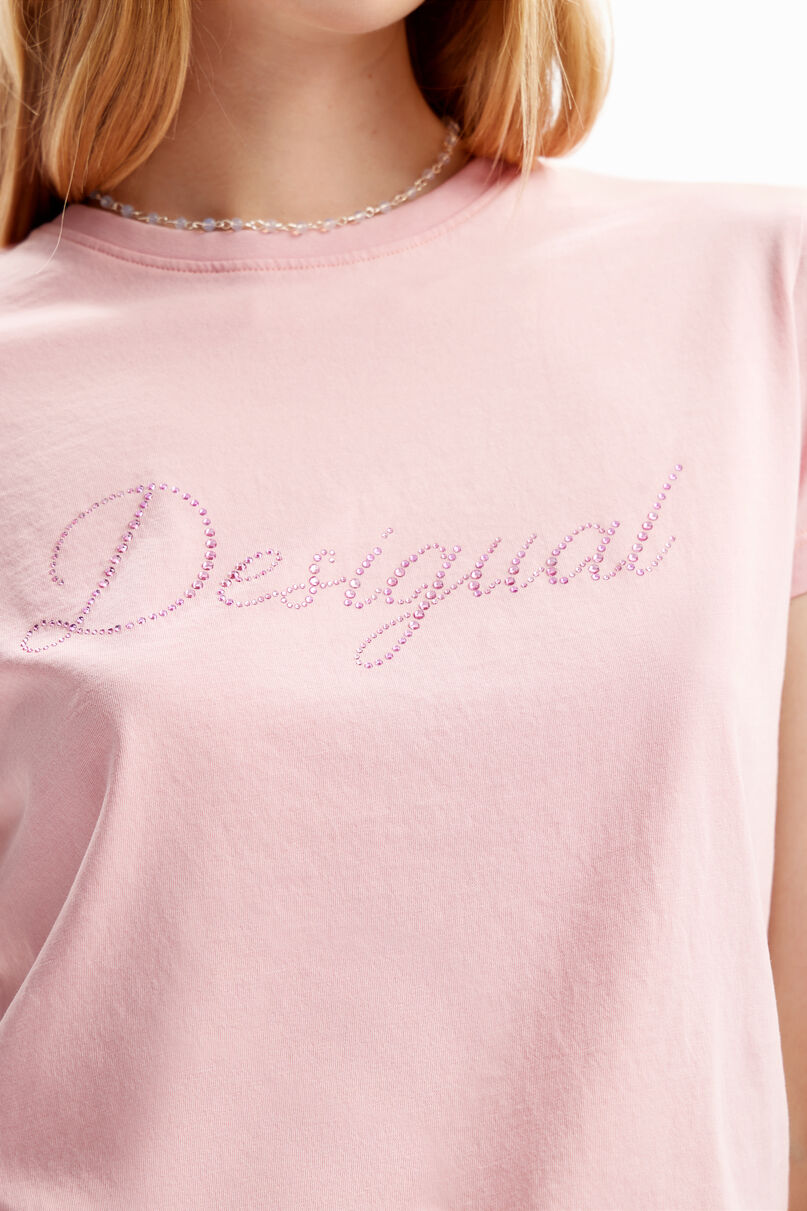Slim rhinestone T-shirt