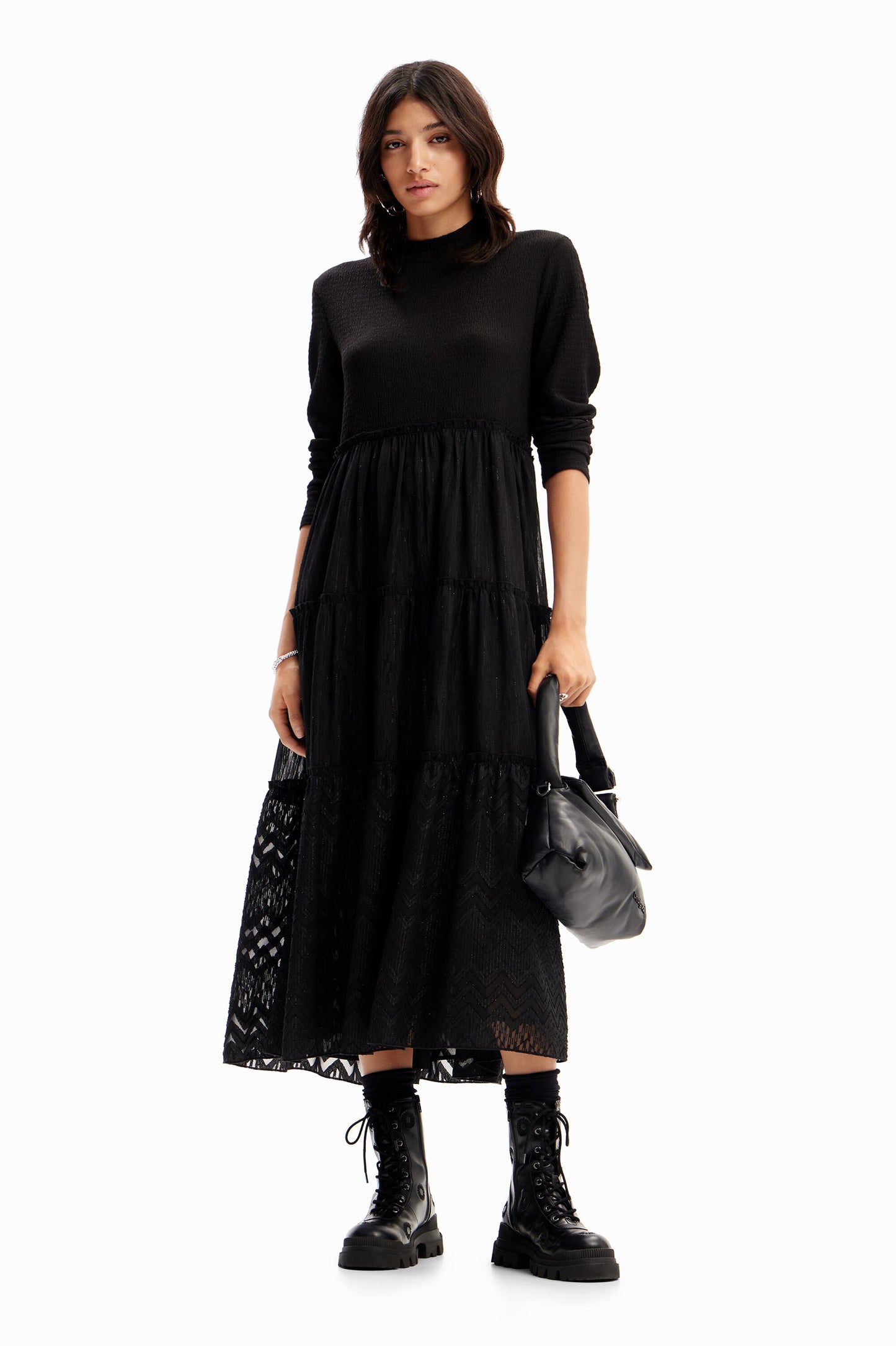 Combination midi dress