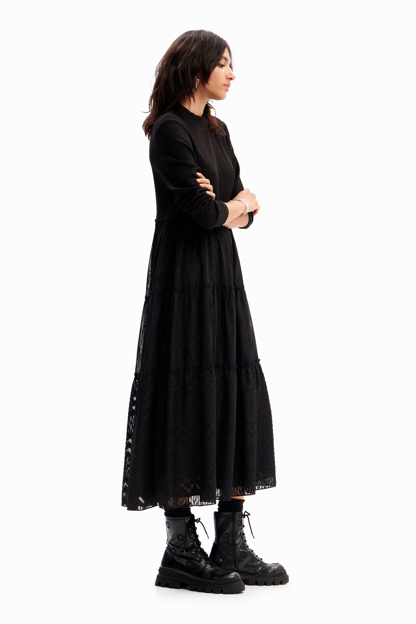 Combination midi dress