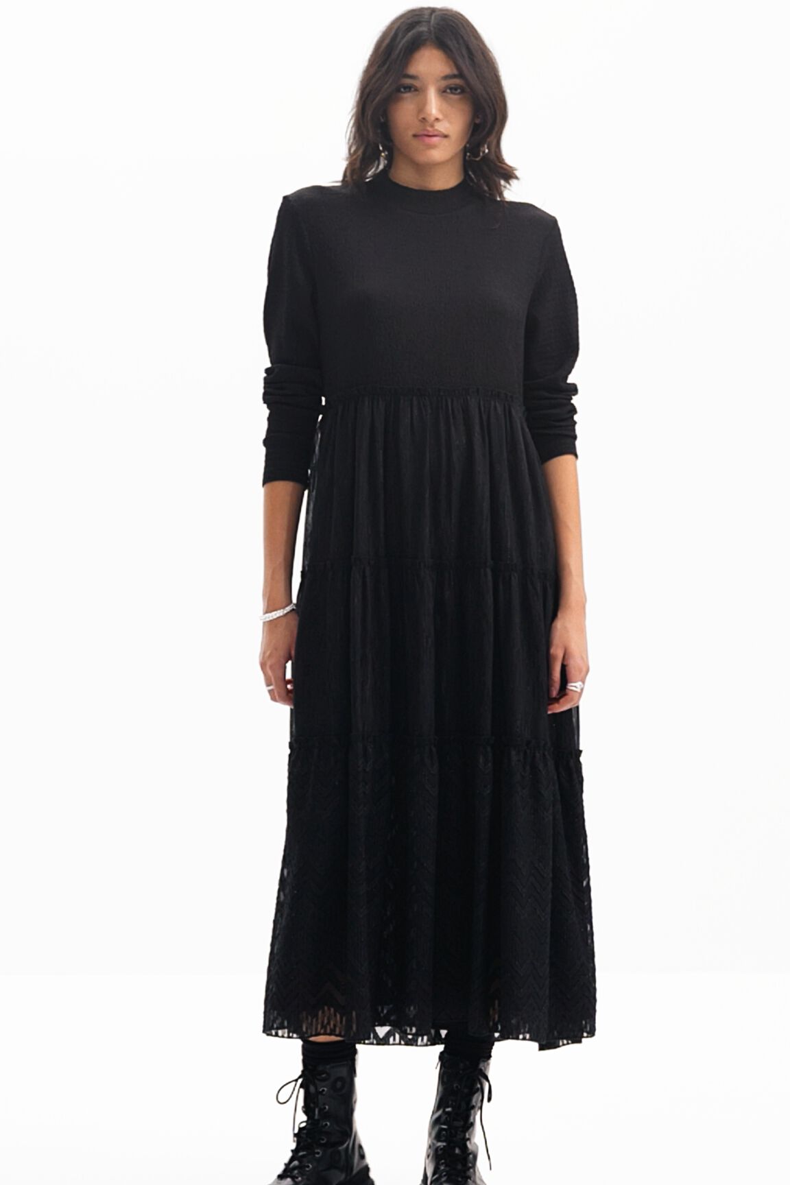 Combination midi dress