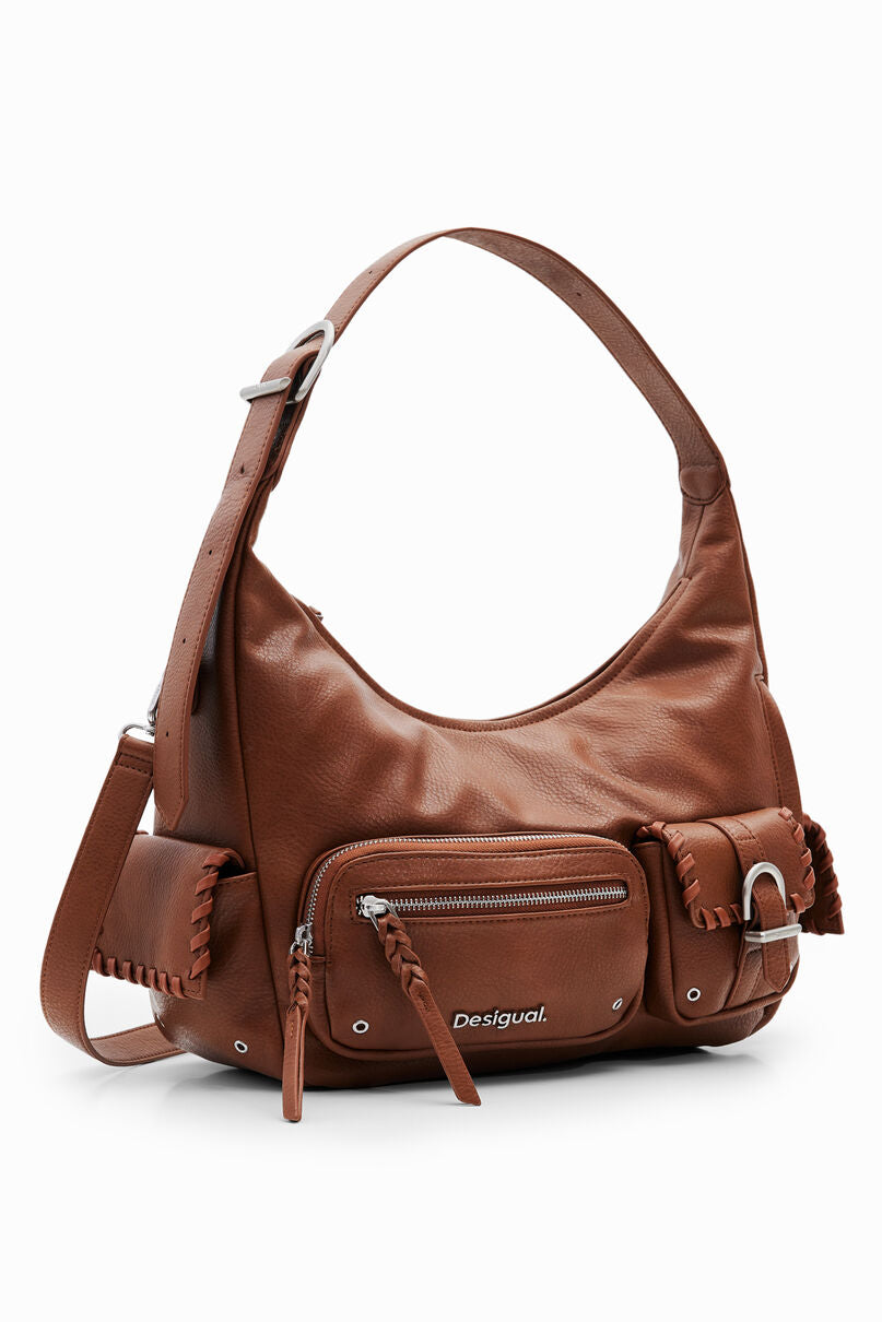 L pockets shoulder bag