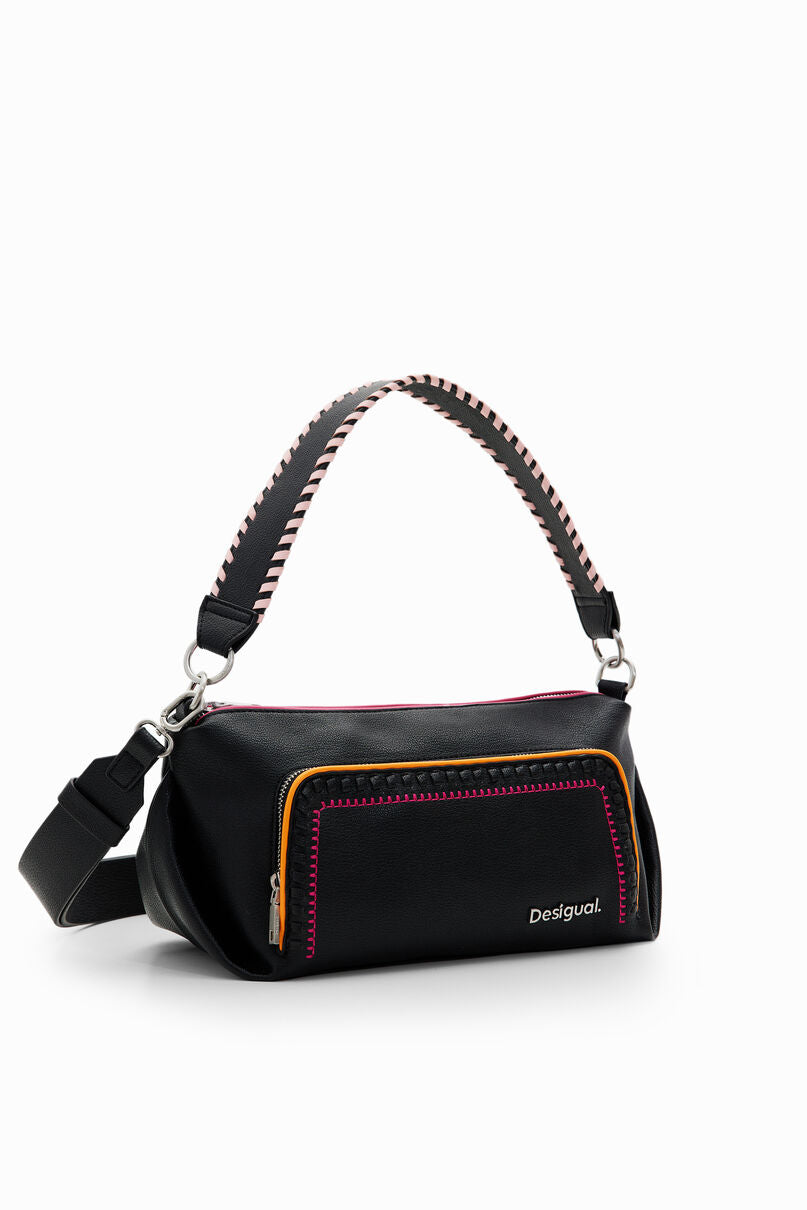Embroidered shoulder bag
