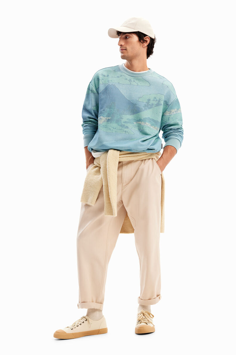 Japanese landscape sweatshirt
