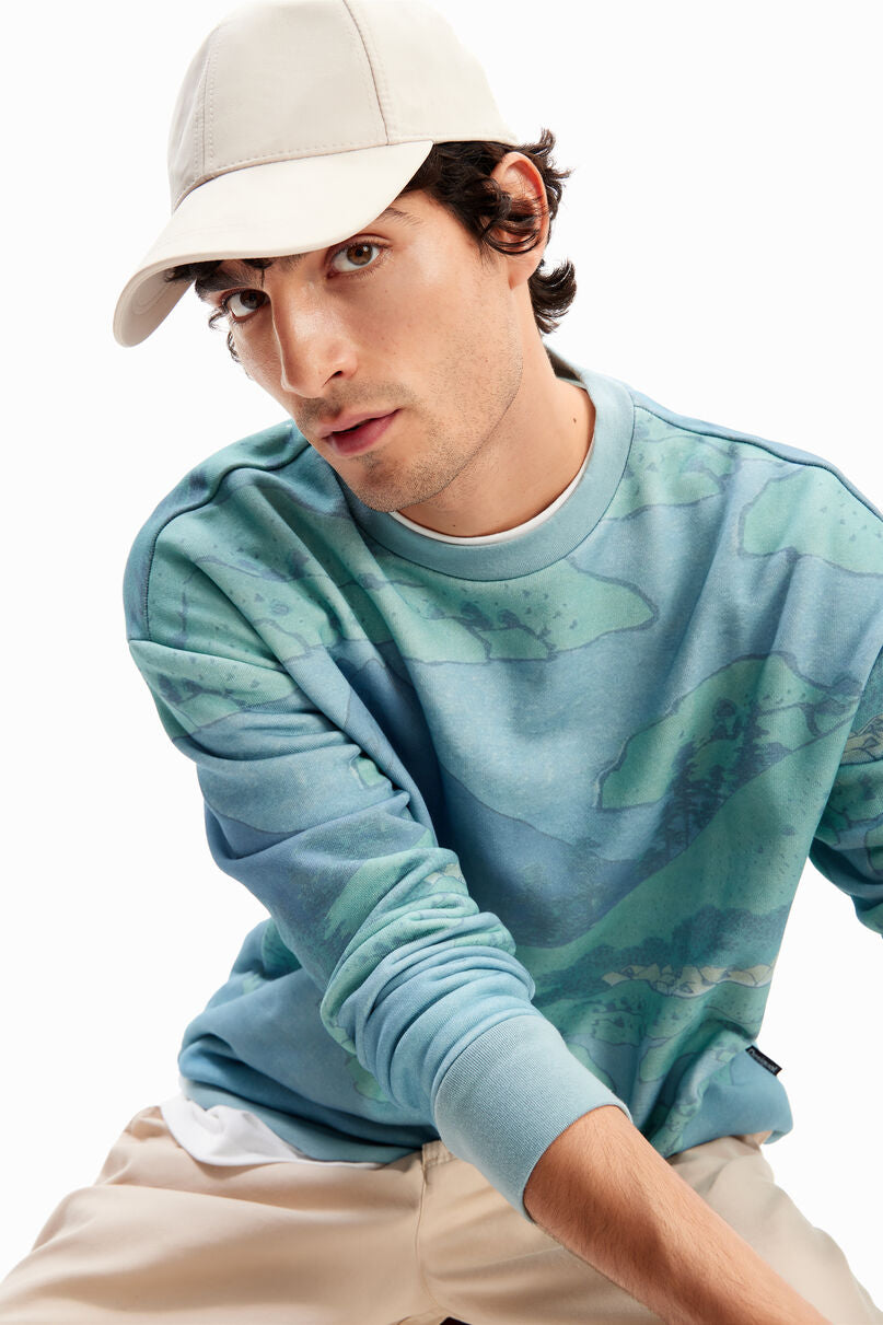 Japanese landscape sweatshirt