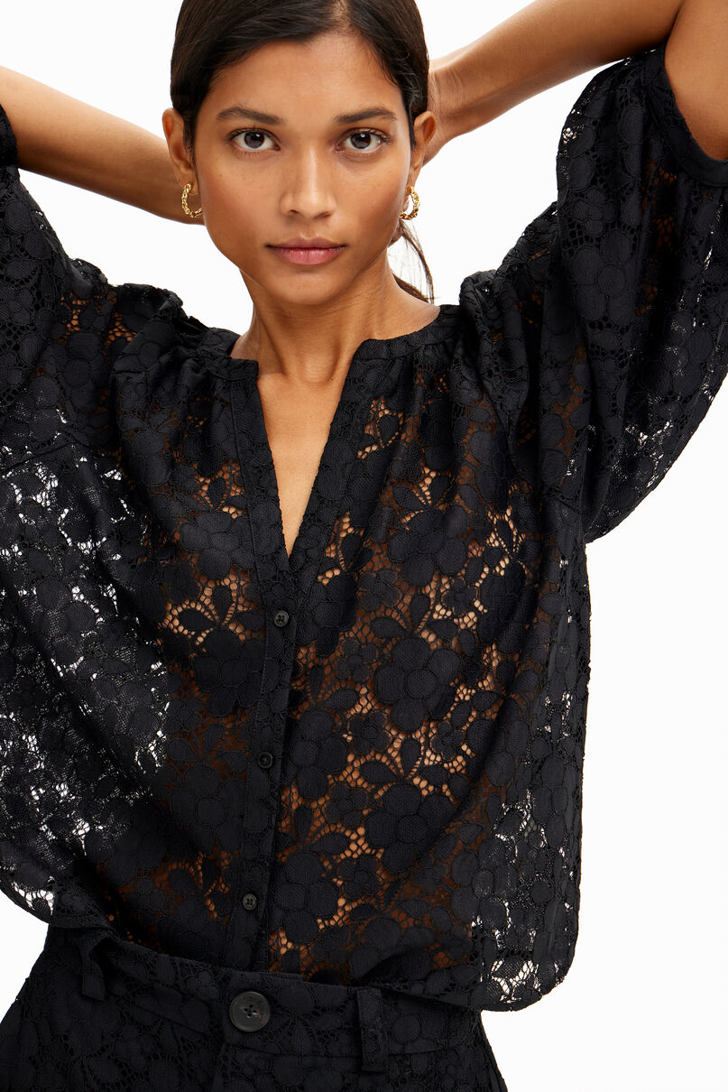 Floral lace blouse