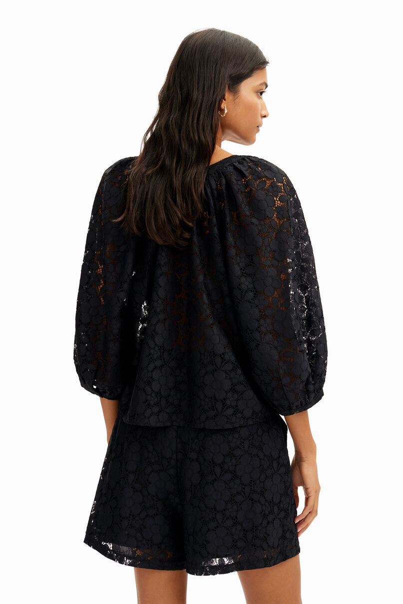 Floral lace blouse