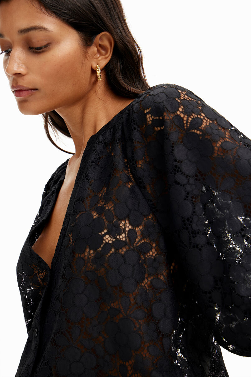 Floral lace blouse