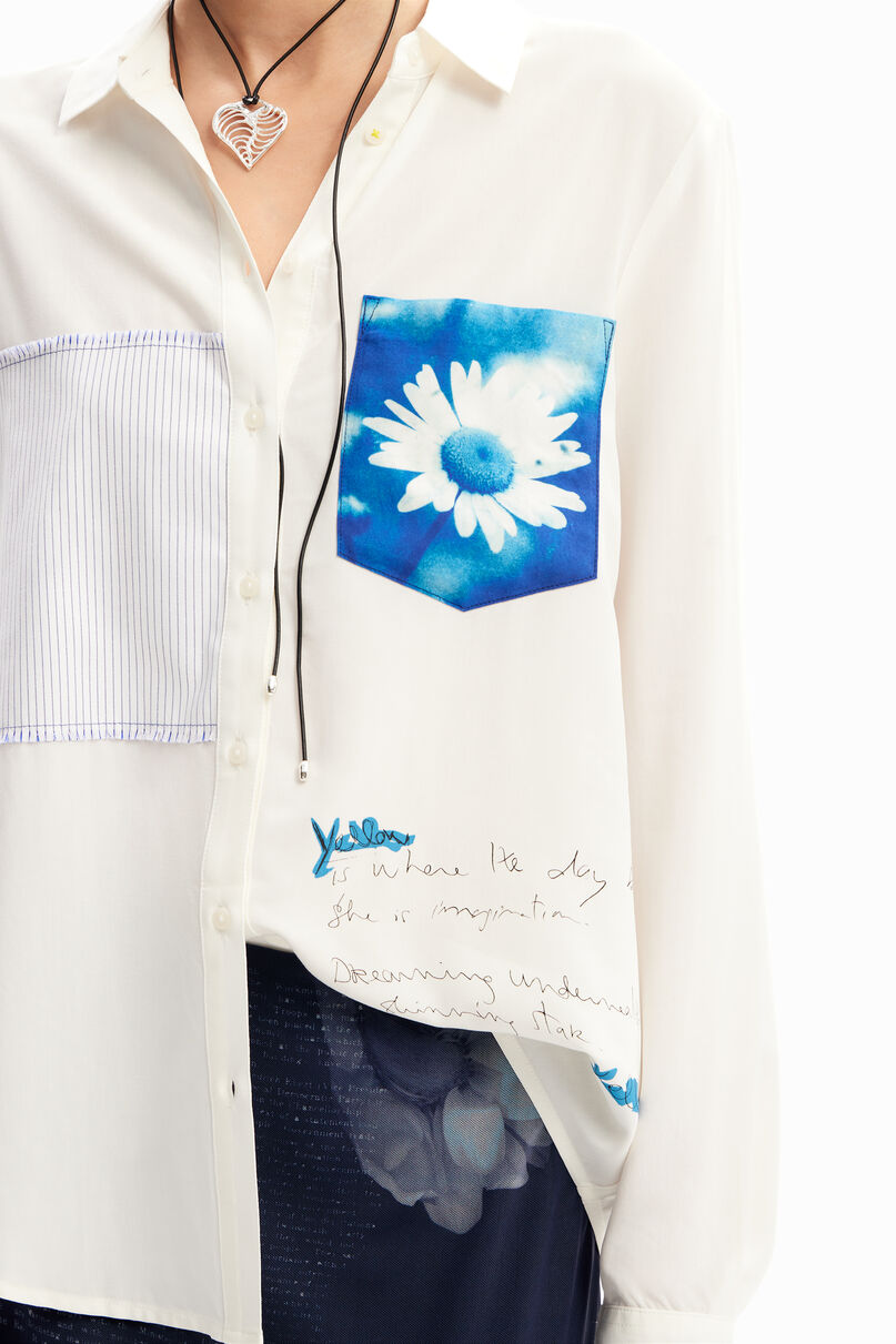 Patchwork pocket daisy shirt