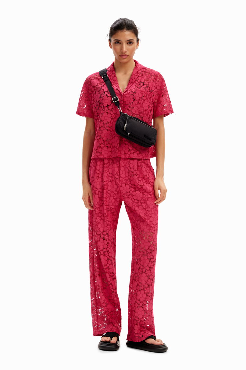 Short lace resort shirt